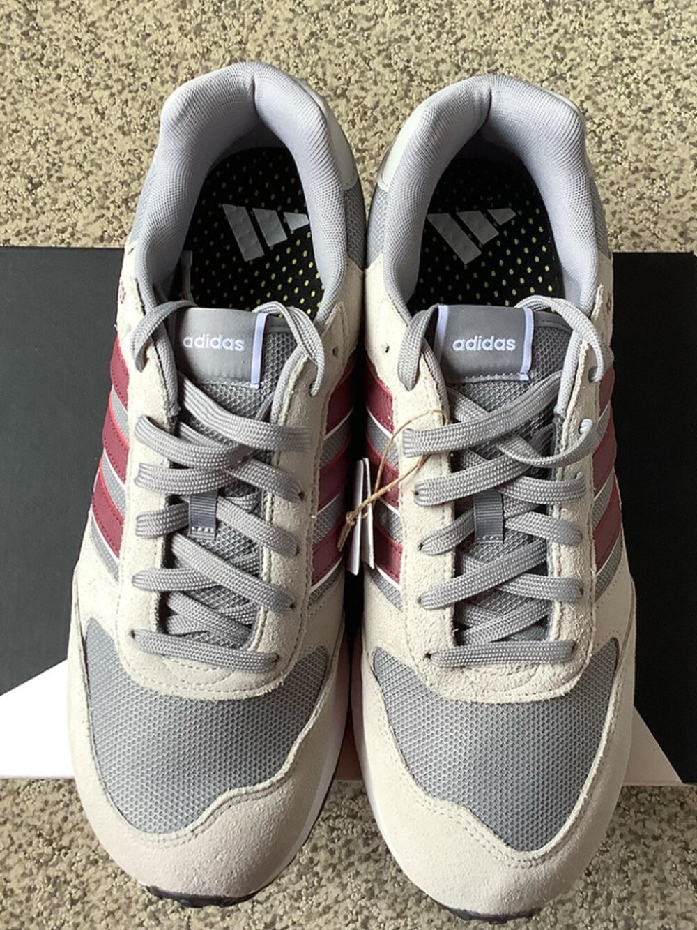 adidas Men's Run 80s Shoes - US 11M /  grey three / shadow red / shadow navy